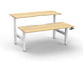 Rapidline Boost Crank Back to Back Workstation 1800 x 750mm Natural Oak / White Satin