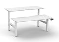 Rapidline Boost Crank Back to Back Workstation 1800 x 750mm Natural White / White Satin