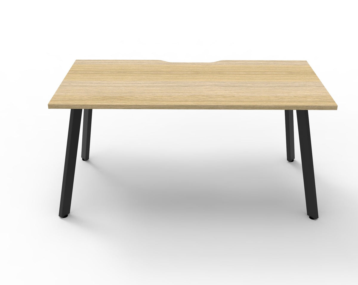 Rapidline Eternity Single Sided Workstation 1800 x 750mm Natural White / White Satin