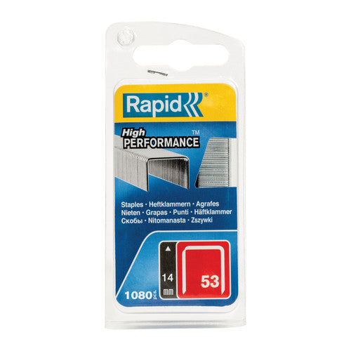 Rapid No.53 Finewire Staples 14mm Box 1080 Pack of 5