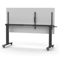 Rapidline Boost Crank Flip Top Table 1800 x 750mm Natural White / Black