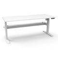 Rapidline Boost Light Single Sided Workstation 1800 x 750mm with Cable Tray Natural White / White Satin