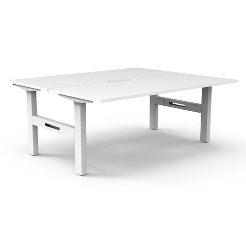 Rapidline Boost Static Back to Back Workstation 1200 x 750mm Natural White / White Satin