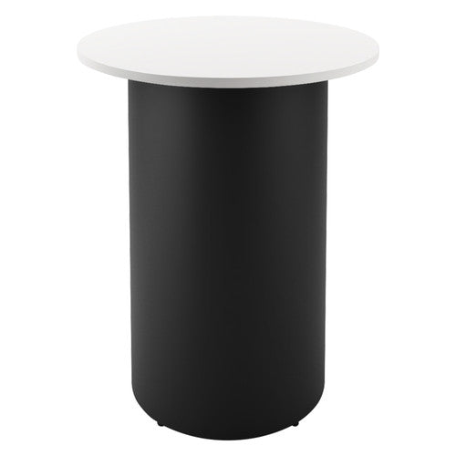 Rapidline High Bar Table Round Drum Base 900mm Diameter Natural White / Black
