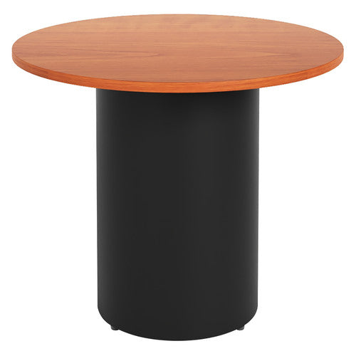 Rapidline Round Table Drum Base 900mm Diameter Cherry / Black
