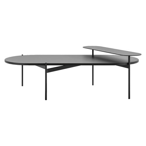 Rapidline Nido Oval Coffee Table 1200 x 681 x 375mm Black / Black