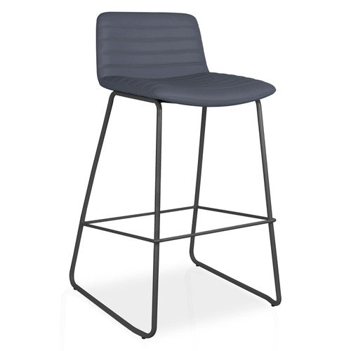 Rapidline Pixel Bar High Stool 730mm Height French Navy PU / Black