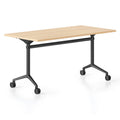 Rapidline Typhoon Flip Top Table 2100 x 750mm Natural Oak / Black