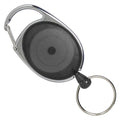Rexel Retractable Snap Lock Key Holder Charcoal Pack of 12