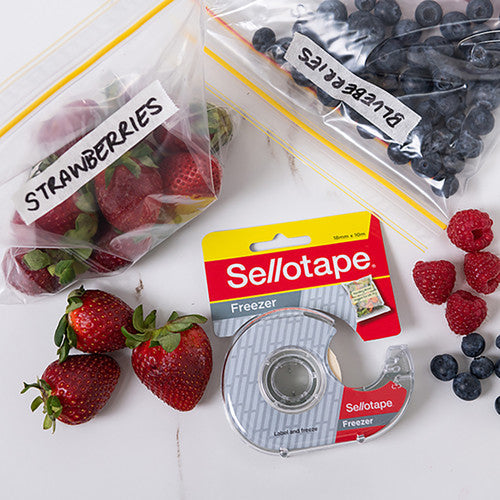 Sellotape Freezer Tape Roll with Dispenser 18mm x 10m Pack of 8