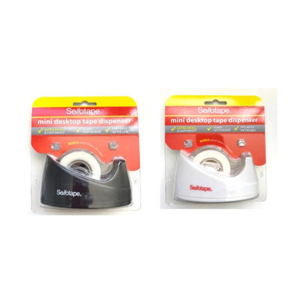 Sellotape Mini Desktop Dispenser White or Black
