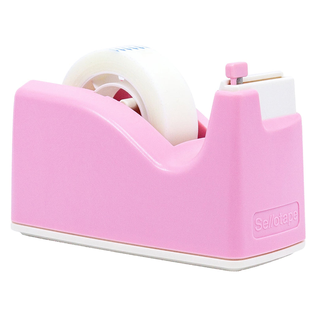 Sellotape Safety Tape Dispenser Mini Pink with Invisible Tape