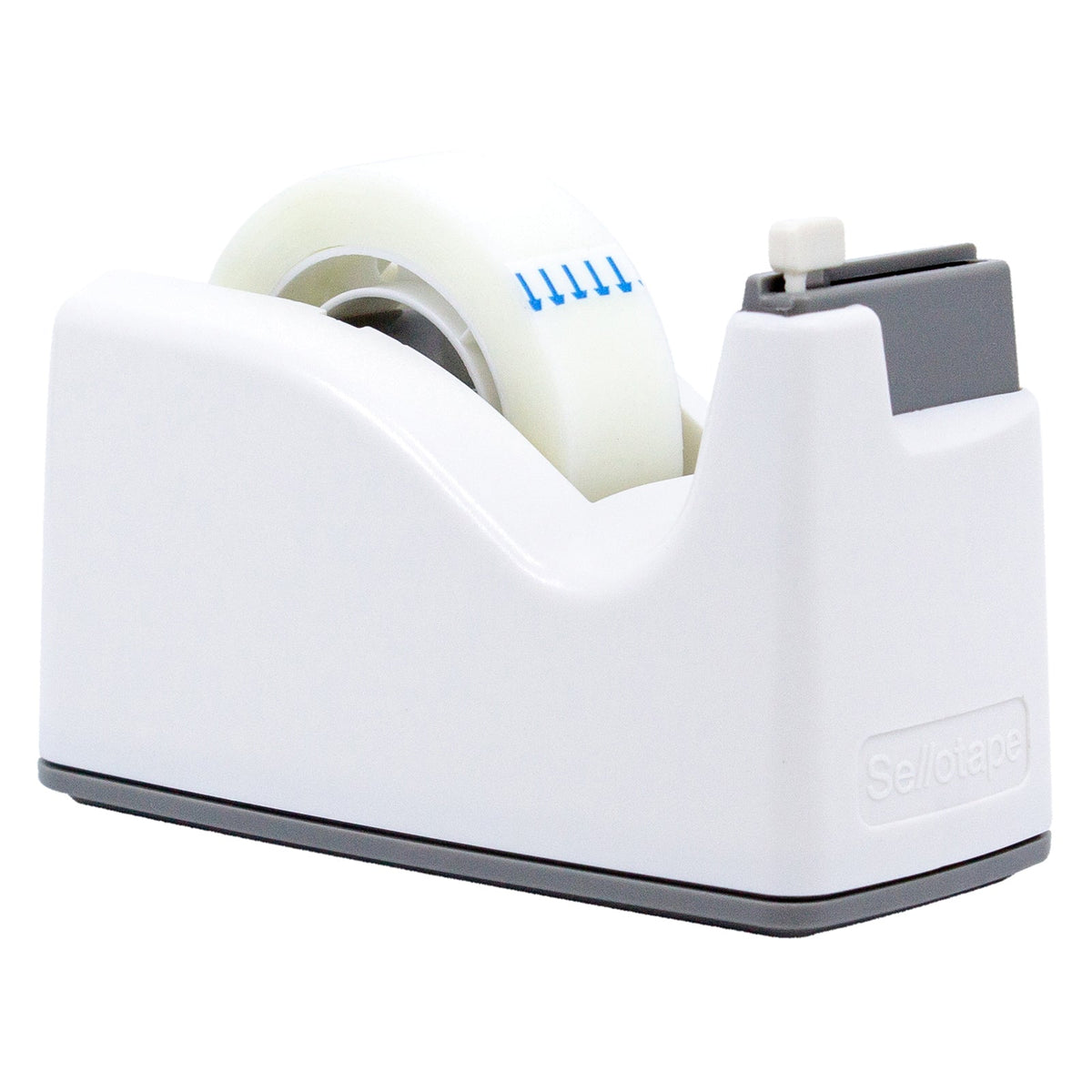 Sellotape Safety Tape Dispenser Mini White with Invisible Tape