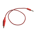 Banana to Alligator Lead 42cm Red