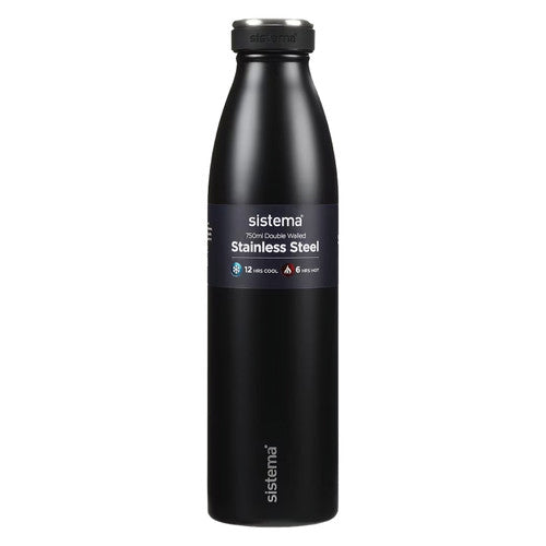 Sistema Stainless Steel Insulated Drink Bottle 750ml Assorted
