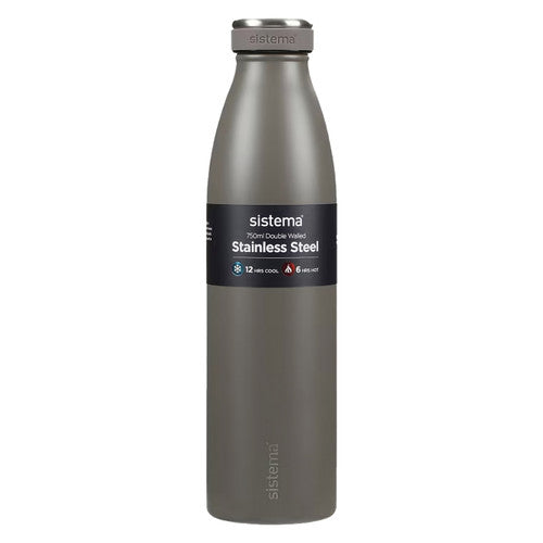 Sistema Stainless Steel Insulated Drink Bottle 750ml Assorted