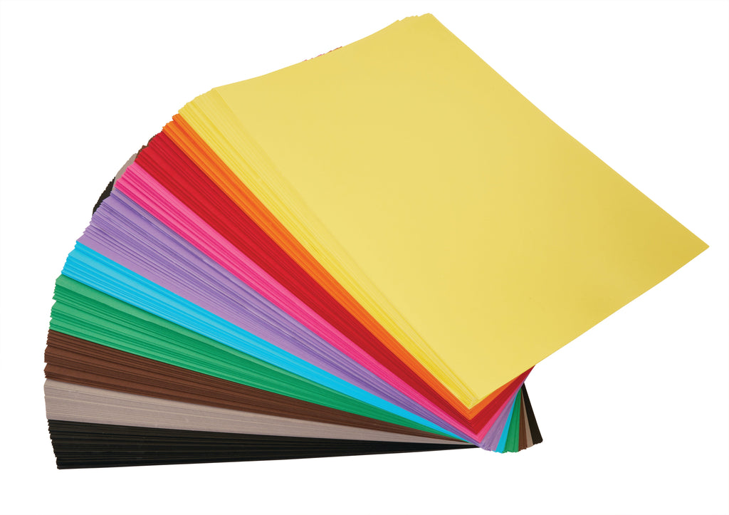 Assorted Cover Paper A4 120gsm Pack of 500 Ten Colours Double Sided