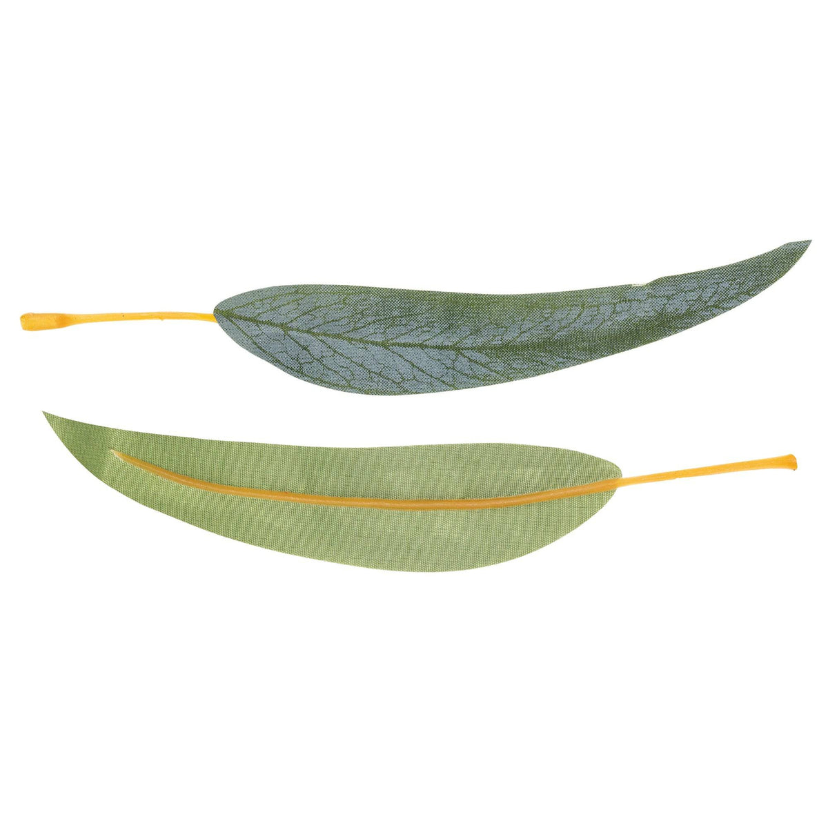 Zart Gum Leaves Pack of 50 Fabric Eucalyptus Leaves with Plastic Stems