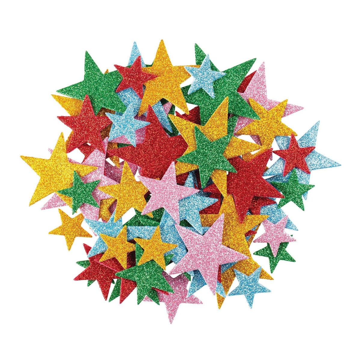 Zart EVA Adhesive Glitter Stars Pack of 144 Peel and Stick Foam Stars
