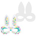 Cardboard Easter Bunny Mask Pack of 30 15 x 14.5cm Elastic Included