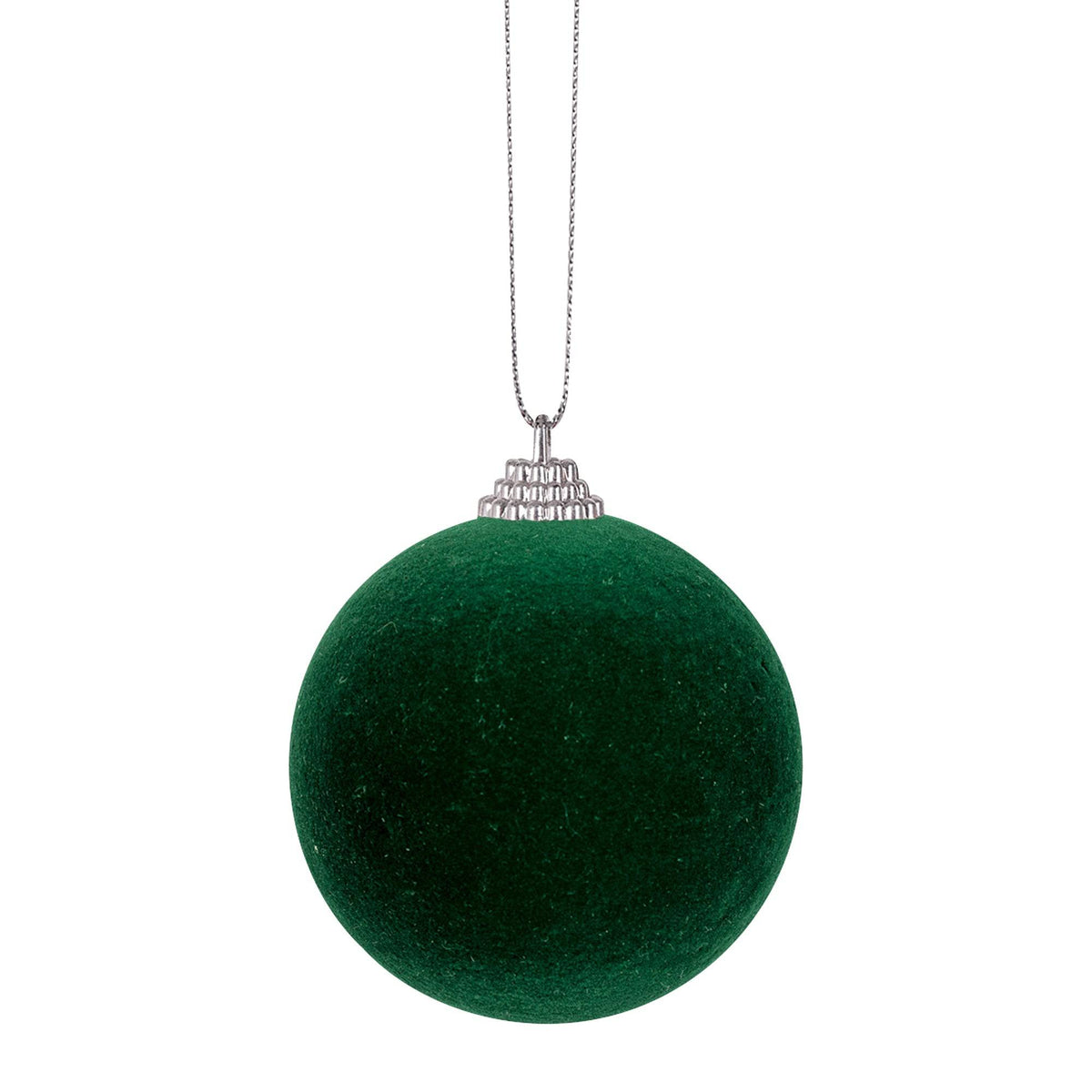 Zart Flocked Baubles 6cm Pack of 10 Soft Velvety Texture for Decorating