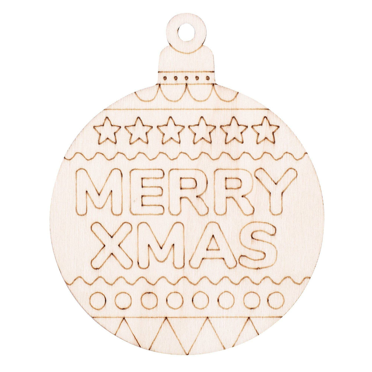Zart ColourMe Wooden Christmas Baubles Pack of 20