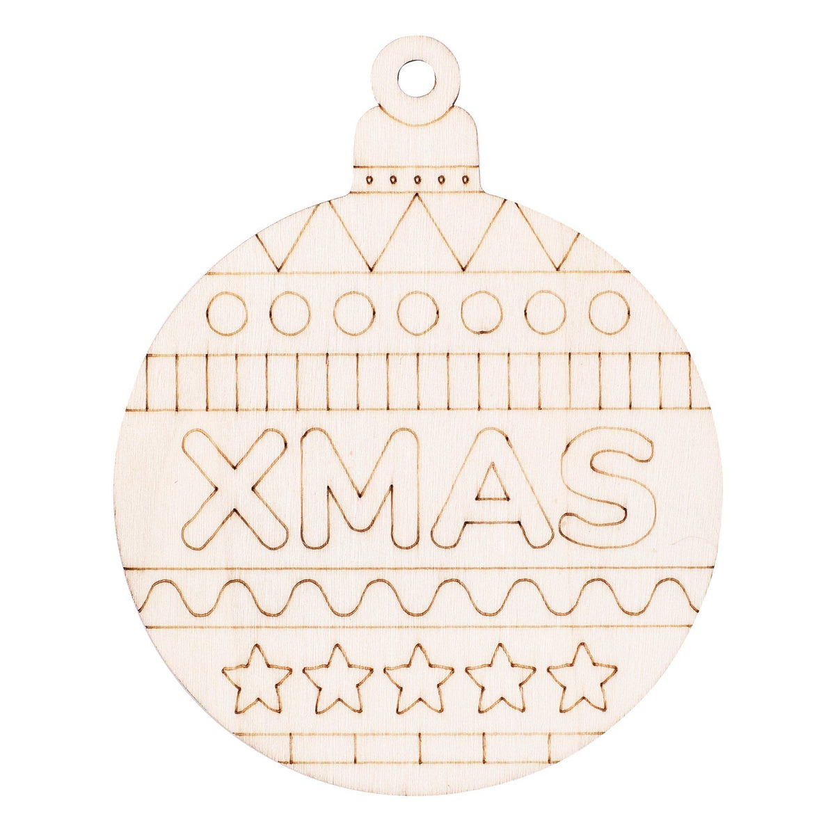 Zart ColourMe Wooden Christmas Baubles Pack of 20