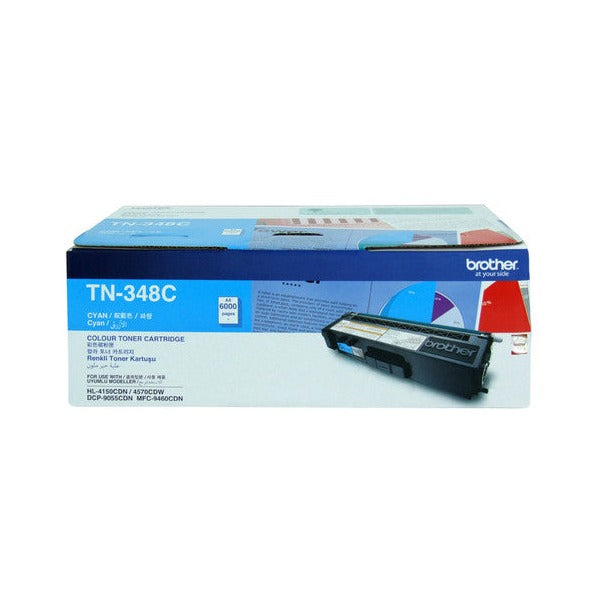 Brother TN348C High Yield Toner Cartridge 6000 Pages Cyan