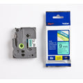Brother TZe-721 Laminated Label Tape 9mm Black on Green