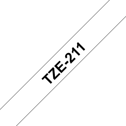 Brother TZe-211 Laminated Label Tape 6mm Black on White