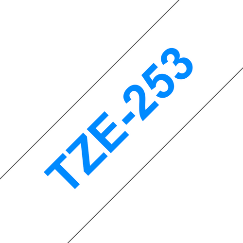 Brother TZe-253 Laminated Label Tape 24mm Blue on White