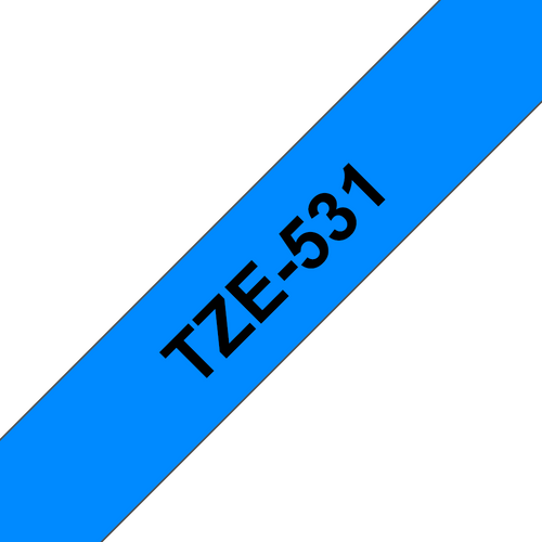 Brother TZe-531 Laminated Label Tape 12mm Black on Blue