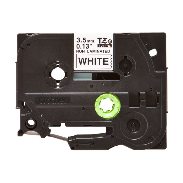 Brother TZe-N201 Non Laminated Label Tape 3.5mm Black on White