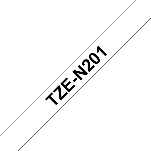 Brother TZe-N201 Non Laminated Label Tape 3.5mm Black on White