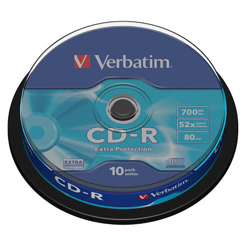 Verbatim CD-R 80 Minute White Printable Pack of 50 25x