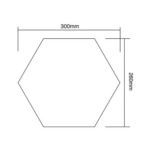 Visionchart Sana Acoustic Shapes Hexagon Shadow Pack of 6