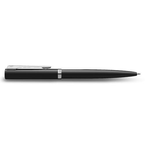 Waterman Impression Ballpoint Pen Black with Chrome Trim Medium Tip Blue Ink Gift Box
