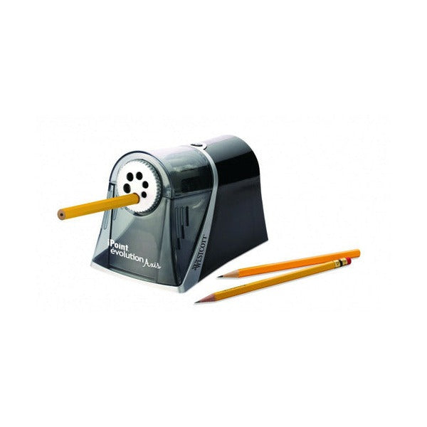 Westcott iPoint Evolution Axis Heavy Duty Electric Pencil Sharpener Black and Silver