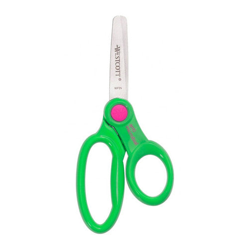 Westcott Kids Anti-Microbial Scissors 127mm Blunt Tip Green Bulk Pack of 30