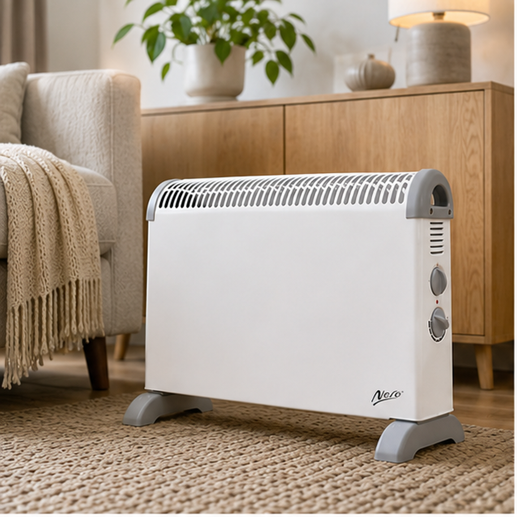 Nero 2000W Convector Heater White With Adjustable Thermostat